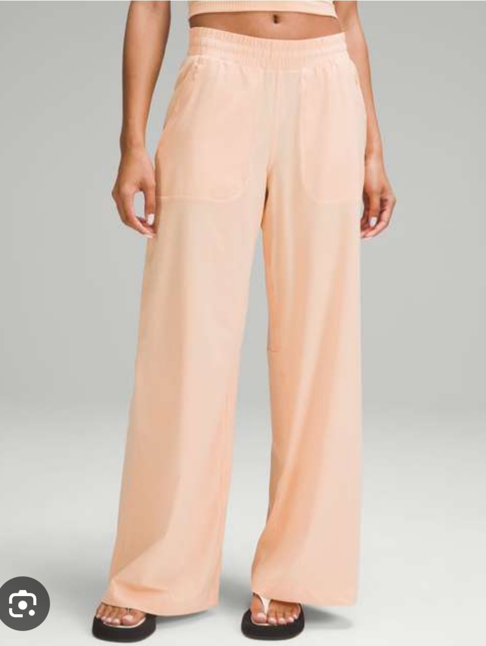 Lululemon Swift Mid-Rise Wide-Leg Pant In Peach Bellini Sz 8 - Picture 8 of 8